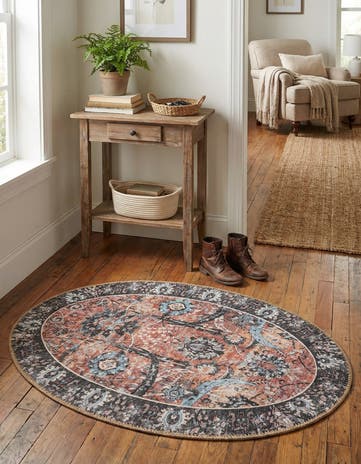 2' x 3' 1 Washable Timeless Oval Rug