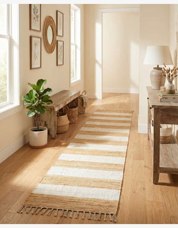 2' 2 x 10' Hand Woven Chindi Rag Runner Rug