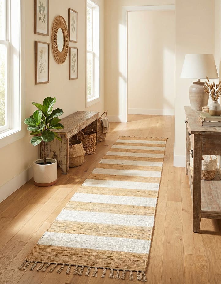 2' 2 x 10' Hand Woven Chindi Rag Runner Rug