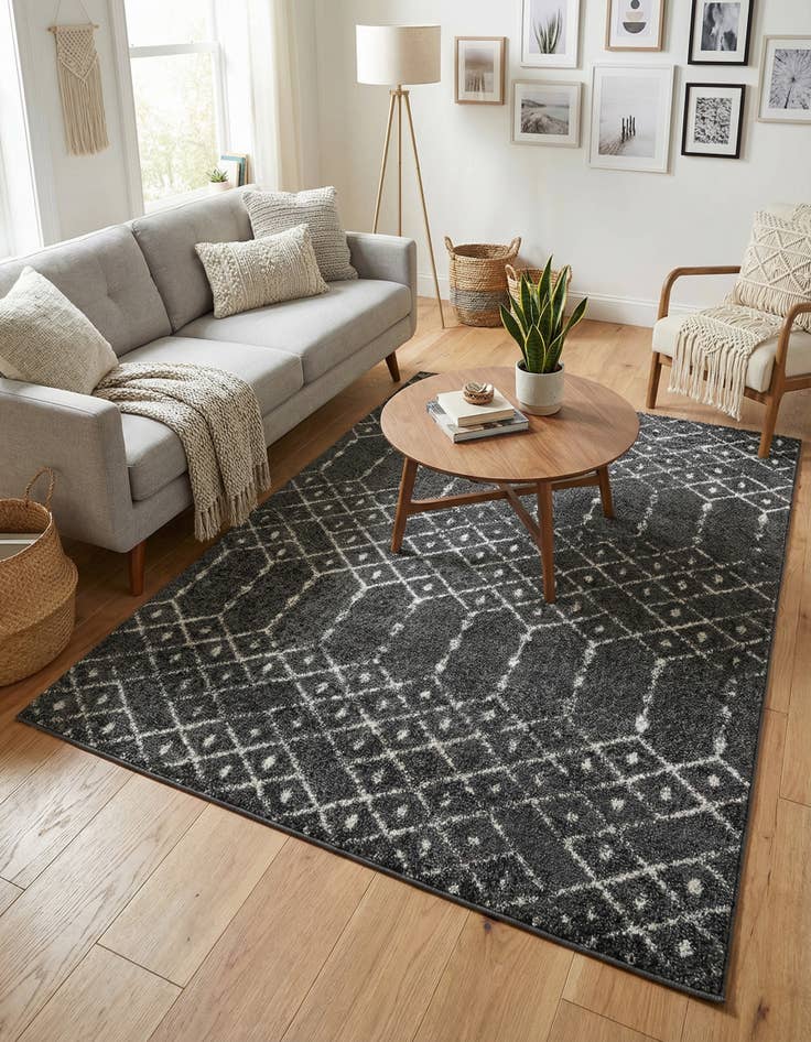 Detail image of  5' 3 x 5' 3 Paxon Trellis Square Rug