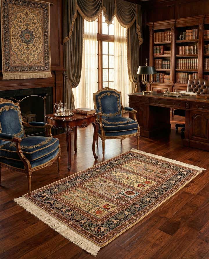 2' 8 x 4' 5 Hereke Silk Rug