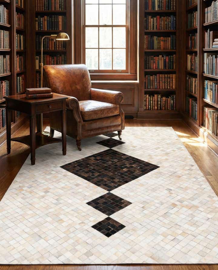 5' x 7' 11 Cowhide Stocks Rug
