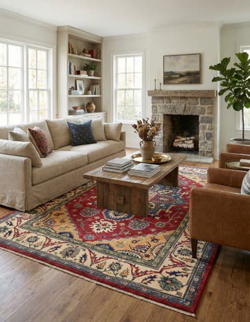 6' 6 x 10' 6 Hand Knotted Kazak Rug