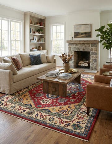 6' 6 x 10' 6 Hand Knotted Kazak Rug