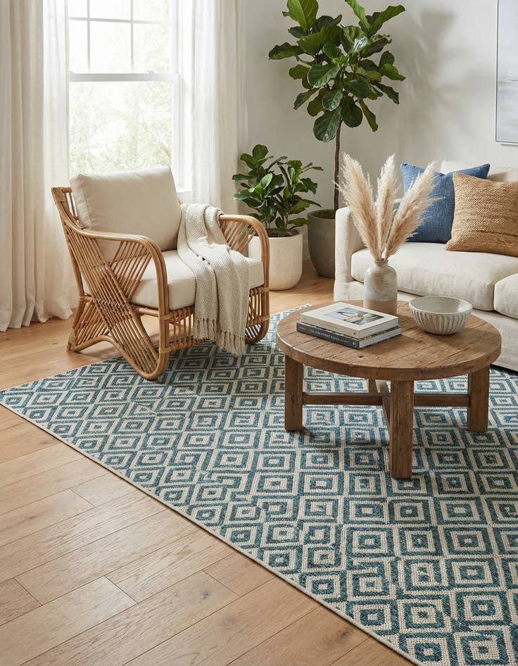 Detail image of 5' 3 x 8'  Washable Jill Zarin Costa Rica Indoor / Outdoor Rug