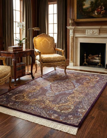 3' 5 x 5' 1 Ghom Silk Rug