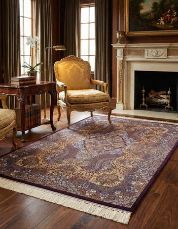 3' 5 x 5' 1 Ghom Silk Rug