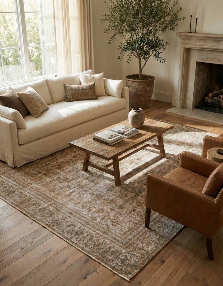 Detail image of 8' 6 x 10' 8  Hand Knotted Ultra Vintage Persian Wool Rug