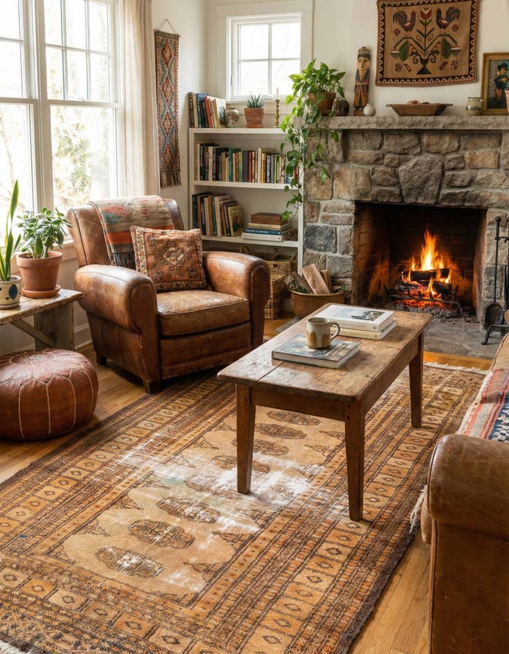 Detail image of 3' 1 x 5' 1  Hand Knotted Torkaman Persian Wool Rug