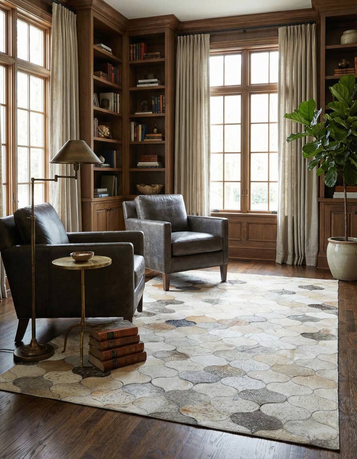 Detail image of 5' x 8' 3 Cowhide - Patchwork Rug