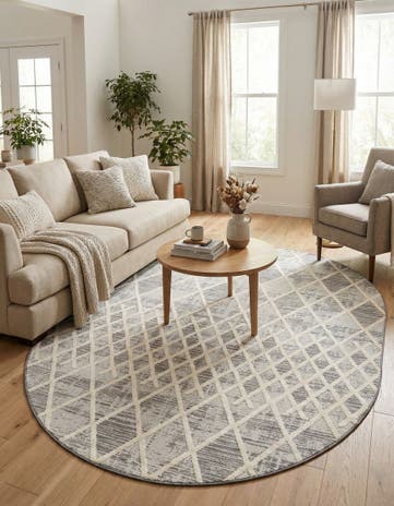 Gray Arlo Oval Rug