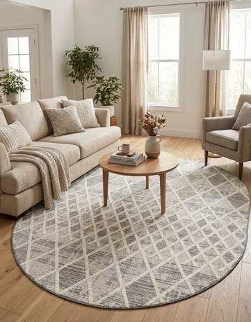 Gray Arlo Oval Rug