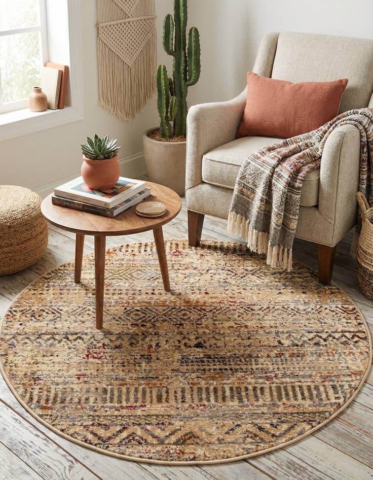 Detail image of 3' x 3' Saturn Round Rug