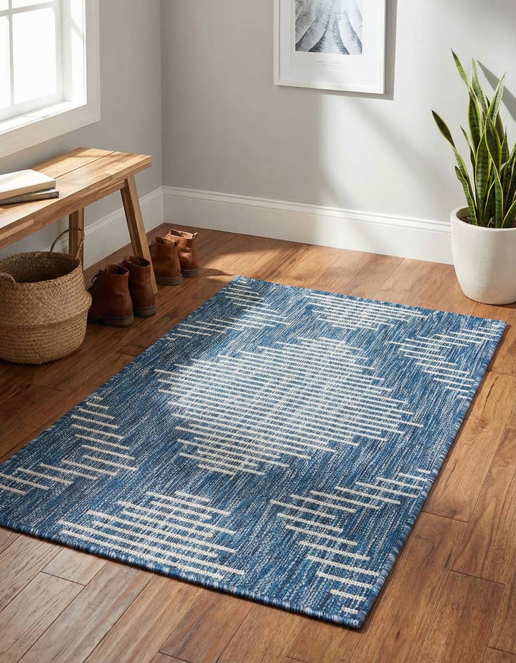 Detail image of  2' x 3'  Washable Modern Indoor / Outdoor Rug