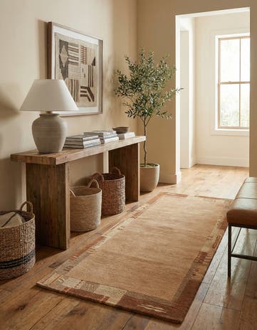 2' 4 x 4' 7 Hand Knotted Nepal Wool Runner Rug