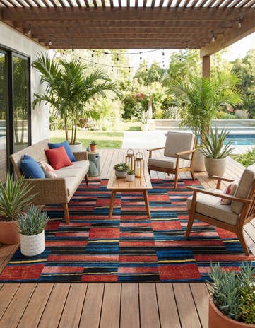 10' x 14' Easy-Clean Modern Indoor / Outdoor Rug