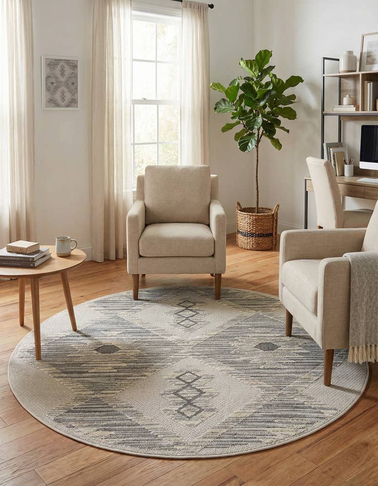 Detail image of 5' 3 x 5' 3 Arlo Round Rug