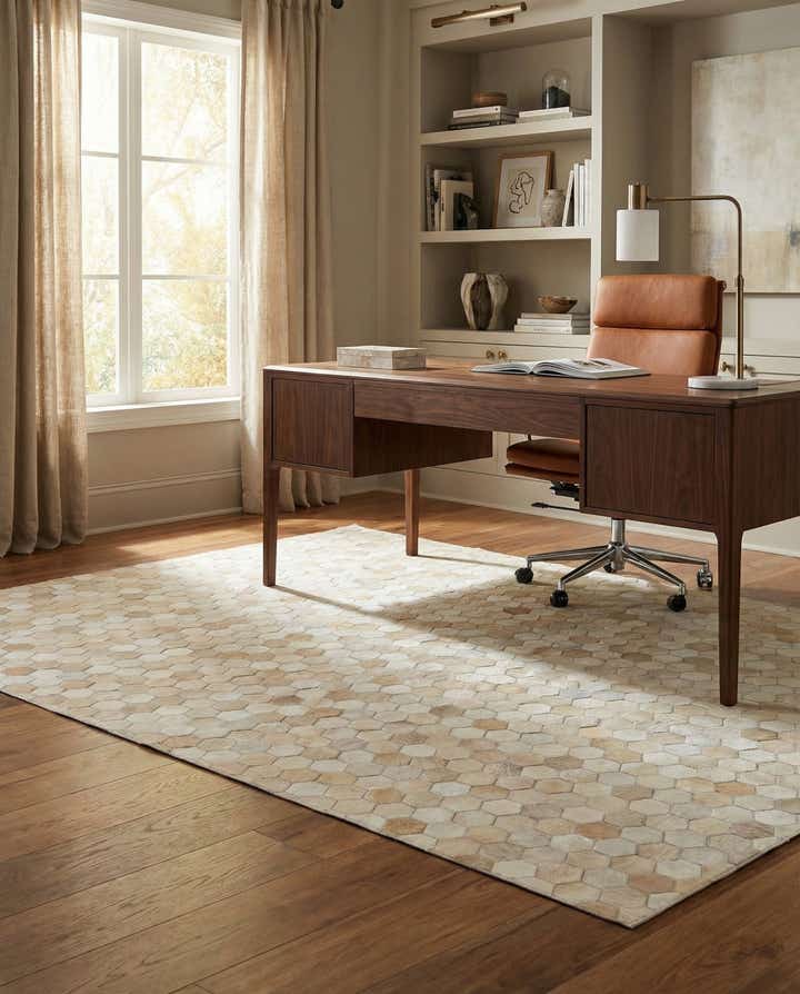 4' 11 x 7' 11 Cowhide Stocks Rug