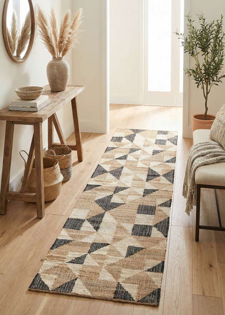 2' 7 x 10' Hand Woven Kala Handwoven Jute Runner Rug