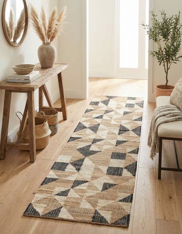 2' 7 x 10' Hand Woven Kala Handwoven Jute Runner Rug
