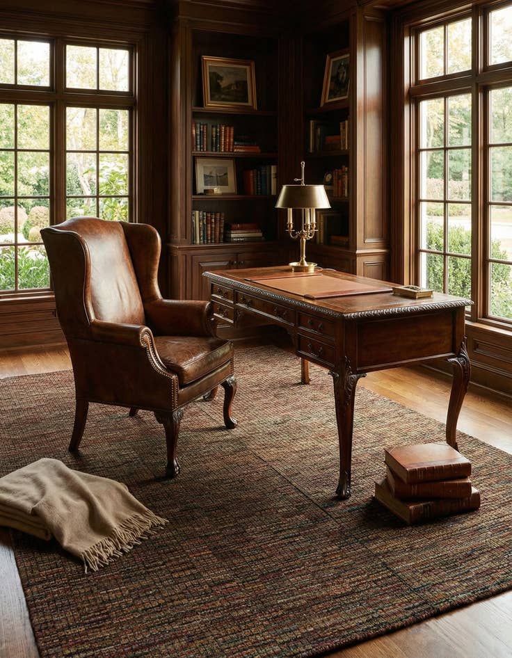 Detail image of  8' x 10' 6  Hand Knotted Darya Wool Rug