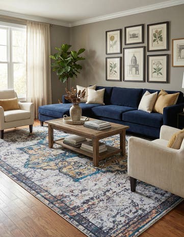 10' 6 x 14' Washable Francesca Rug