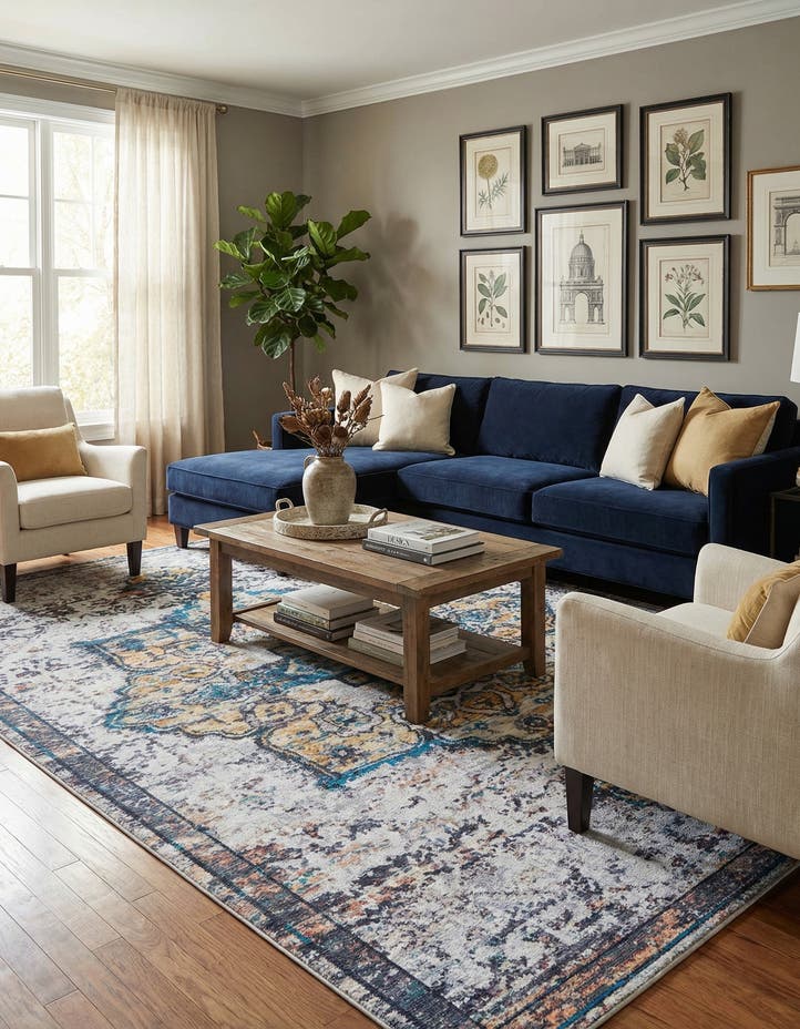 10' 6 x 14' Washable Francesca Rug