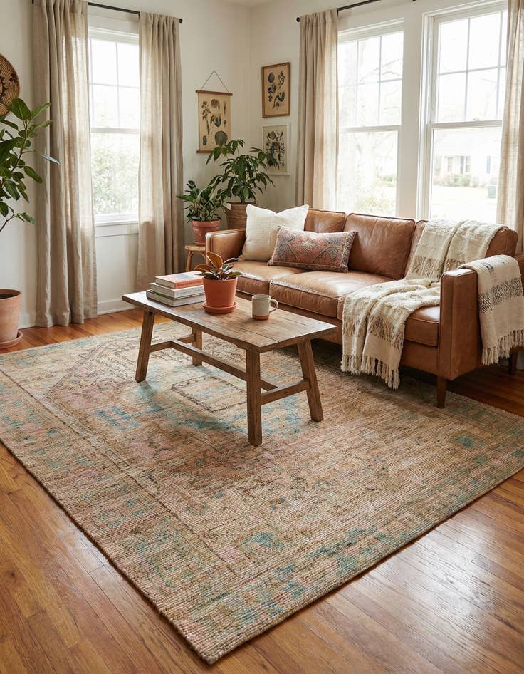 Detail image of 7' 10 x 10'  Hand Woven Chenille Jute Rug