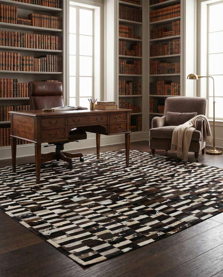 8' 2 x 9' 11 Cowhide - Patchwork Rug