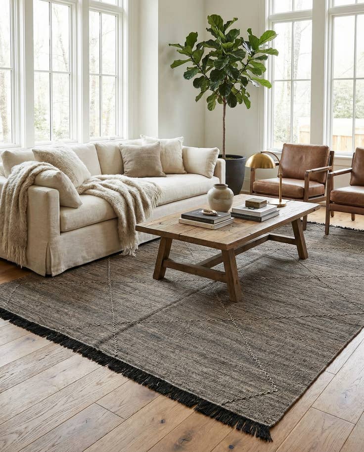 Detail image of 7' x 9' 8 Hand Knotted Moroccan Wool Rug