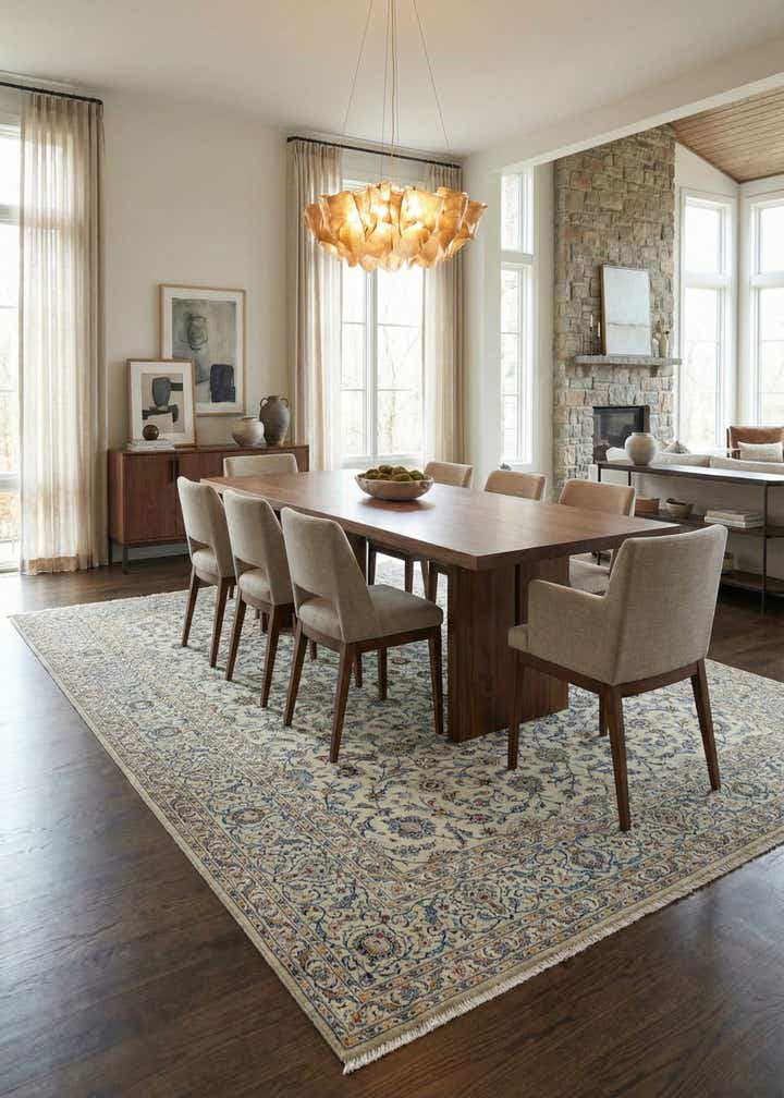 9' 8 x 13' 3 Kashan Rug