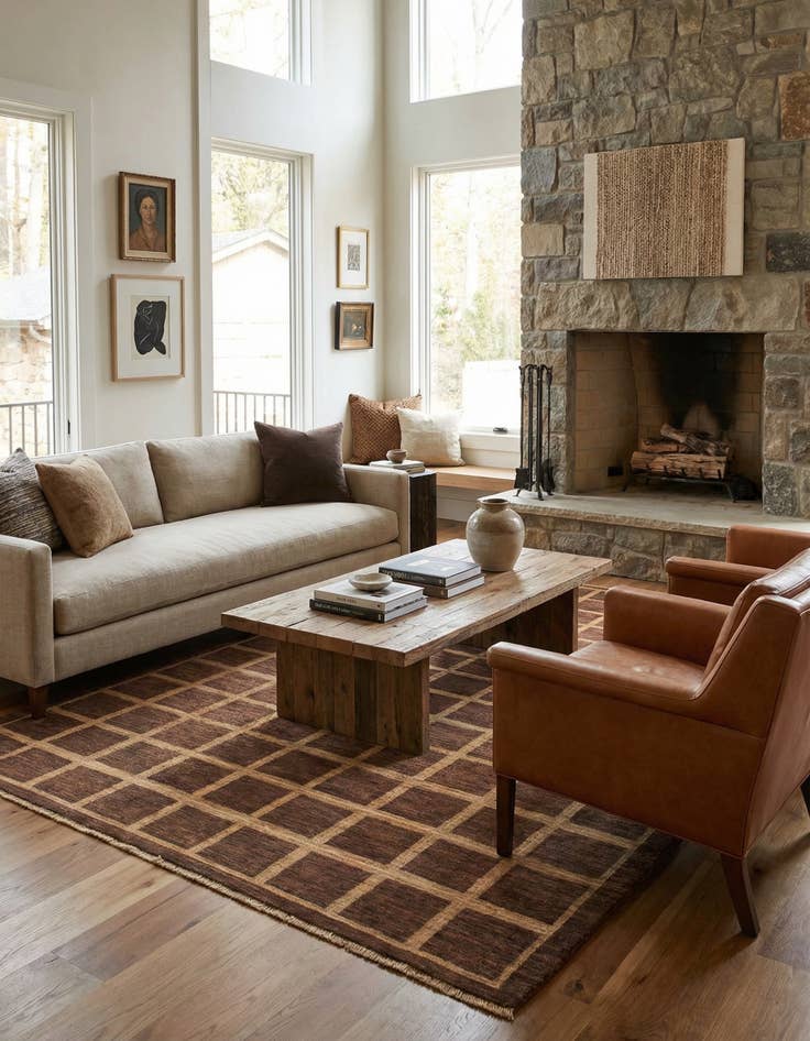 Detail image of 5' 9 x 8'  Hand Knotted Modern Ziegler Rug