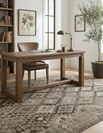 4' 2 x 6' 1 Hand Woven Kilim Maymana Wool Rug