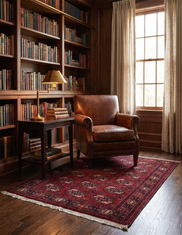3' 1 x 3' 9 Hand Knotted Bokhara Oriental Wool Rug