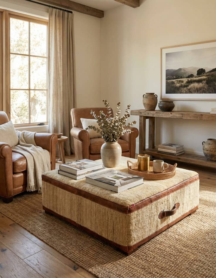 Detail image of  1' 6 x 3'  Hand Knotted Furniture Trunk