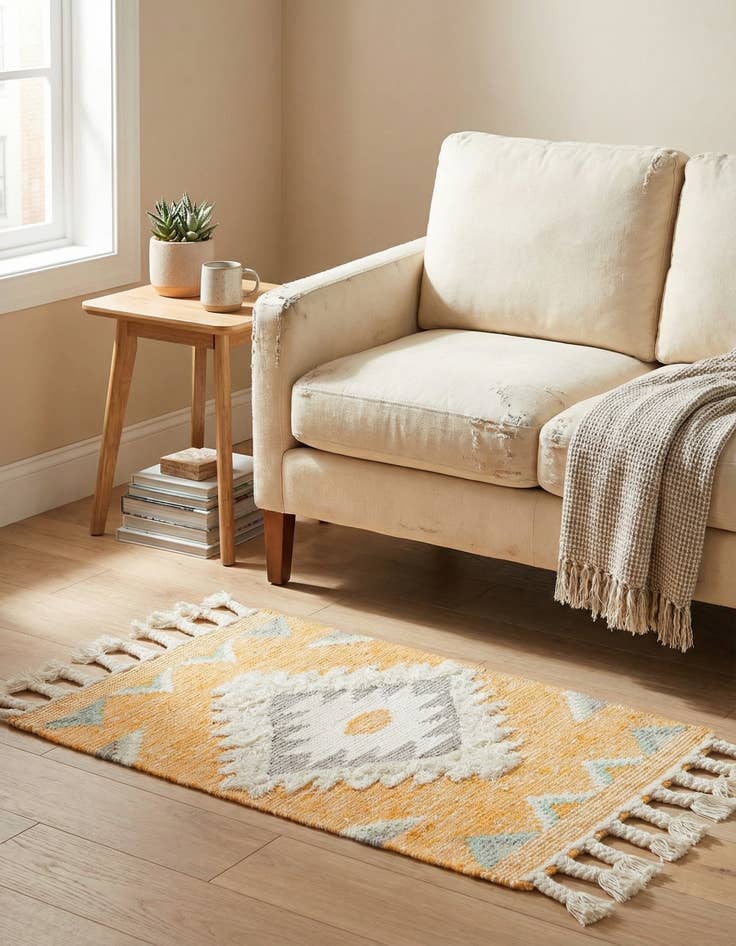 Detail image of  2' x 3' 1  Hand Woven Arizona Wool Rug