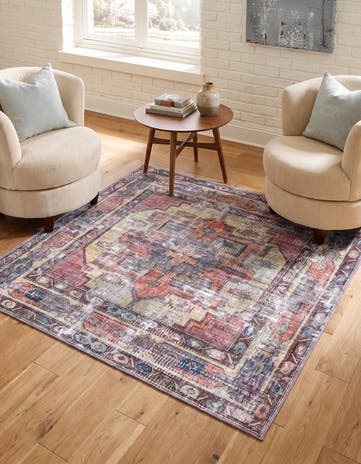 5' 3 x 5' 3 Washable Maahru Square Rug
