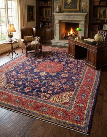 9' 7 x 12' 11 Sarouk Rug