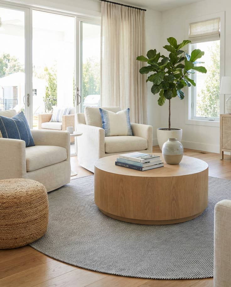 Detail image of 10' x 10' Easy-Clean Jill Zarin Palm Springs Indoor / Outdoor Round Rug