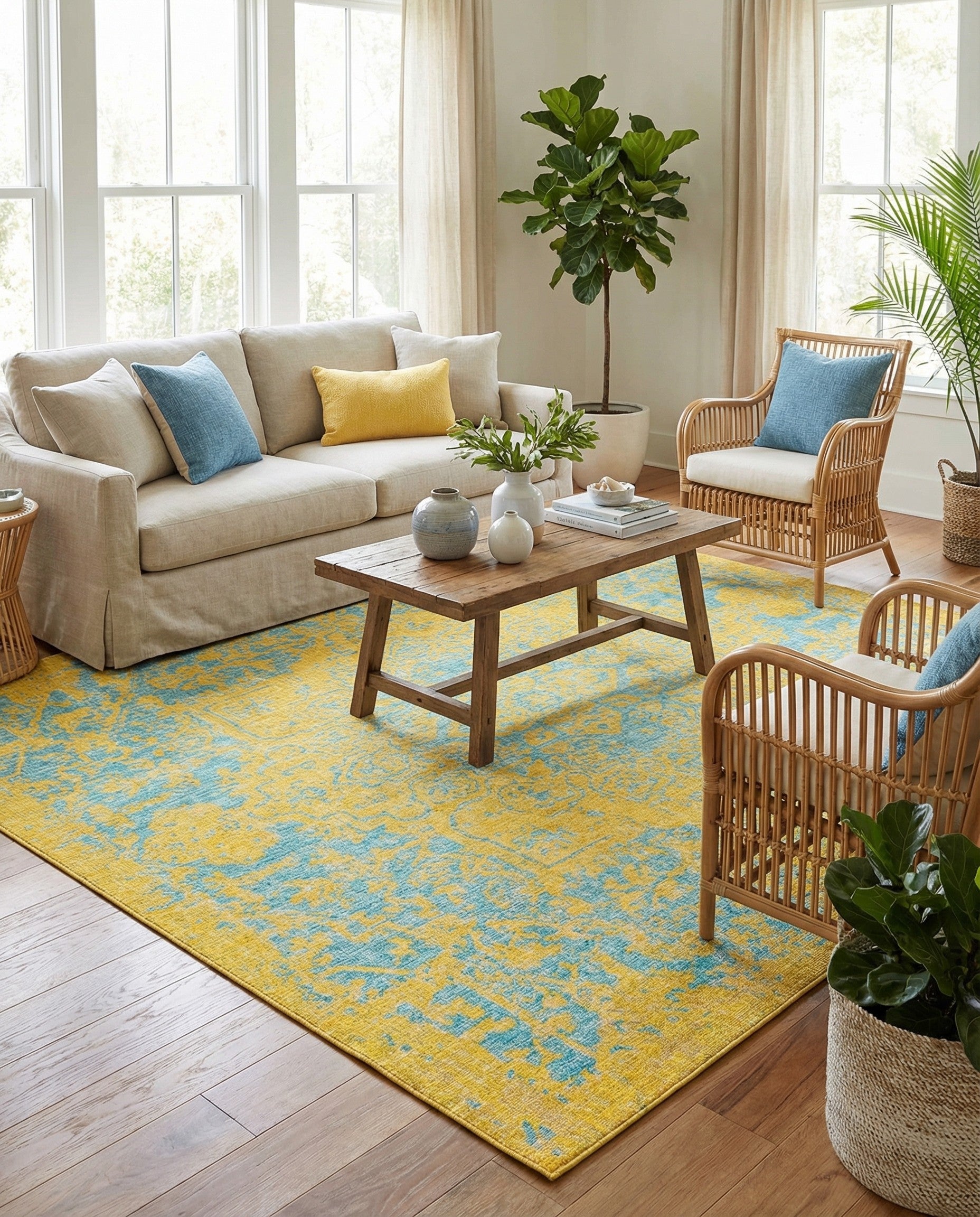 10' 8 x 10' 8 Easy-Clean Jill Zarin Dubai Indoor / Outdoor Square Rug