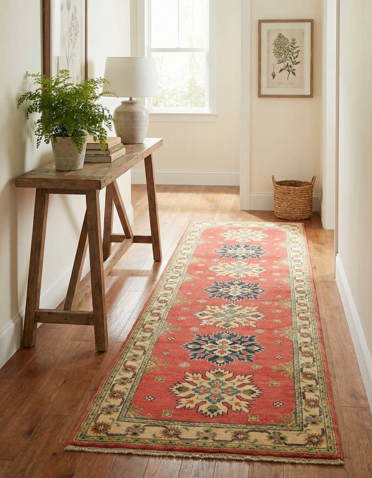 Detail image of 2' 6 x 10'  Hand Knotted Kazak Runner Rug