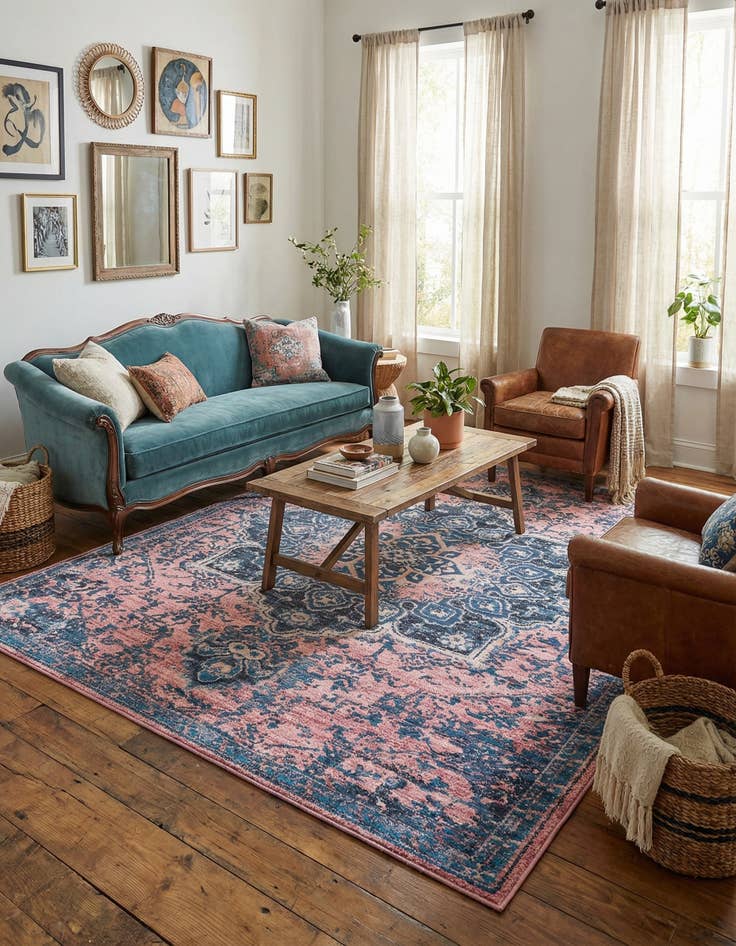 Detail image of 7' 10 x 11'  Washable Renaissance Rug