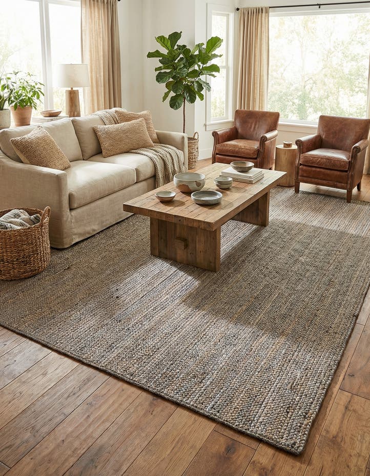 12' 2 x 16' 1 Handmade Braided Jute Rug