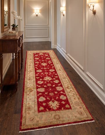 2' 8 x 8' 8 Hand Knotted Pershawar Ziegler Runner Rug