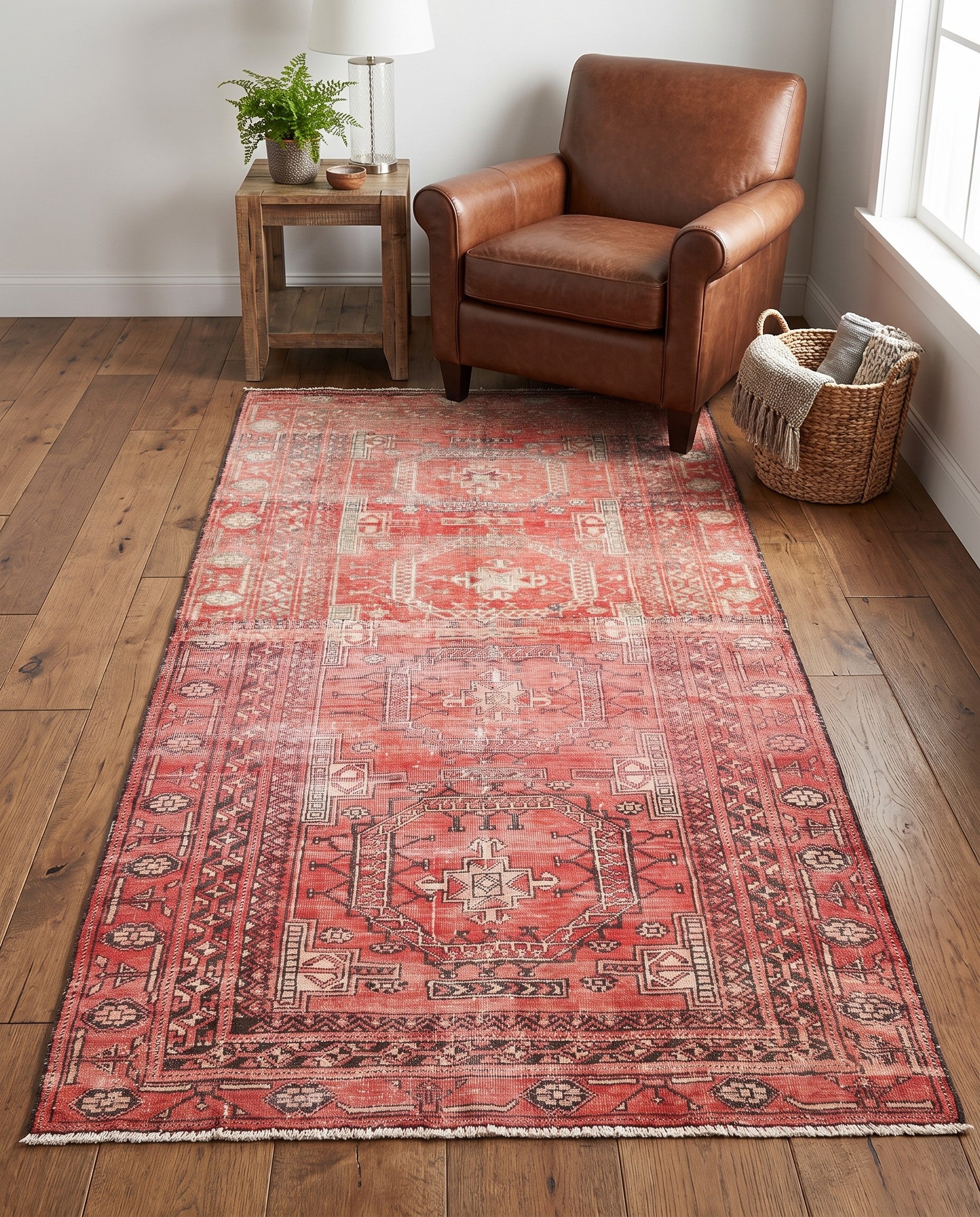 3' 5 x 5' 10 Hand Knotted Ultra Vintage Persian Wool Rug