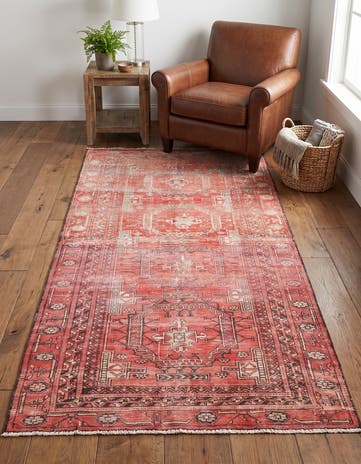 3' 5 x 5' 10 Hand Knotted Ultra Vintage Persian Wool Rug