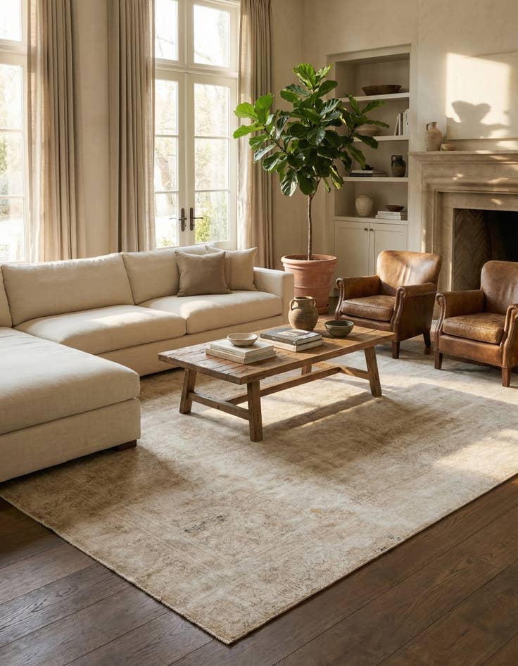 Detail image of 9' x 11' 8  Hand Knotted Ultra Vintage Persian Wool Rug