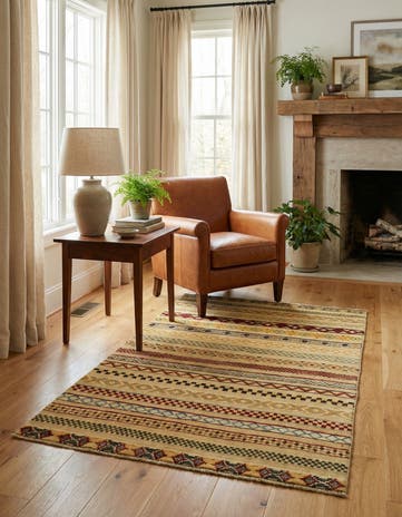 2' 8 x 4' 2 Hand Knotted Modern Ziegler Rug