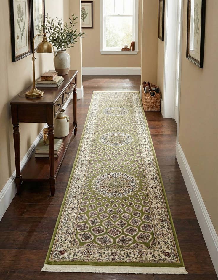 Detail image of  3' x 13' Nain Design Runner Rug