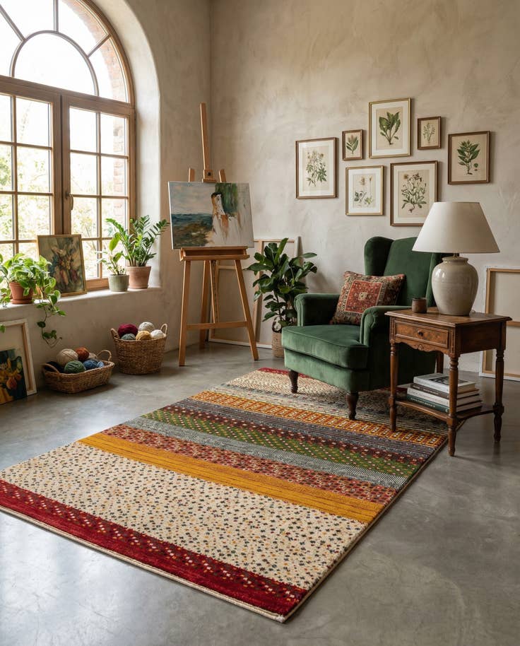 Detail image of 4' x 6' Gabbeh Rug